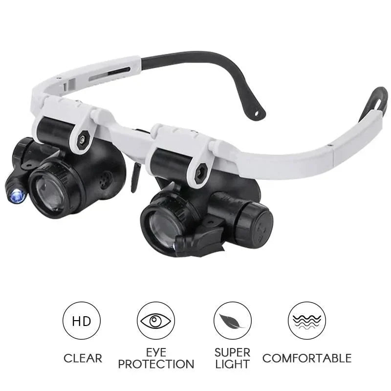 Precision Vision LED Magnifying Glasses With 8x 15x 23x Magnification