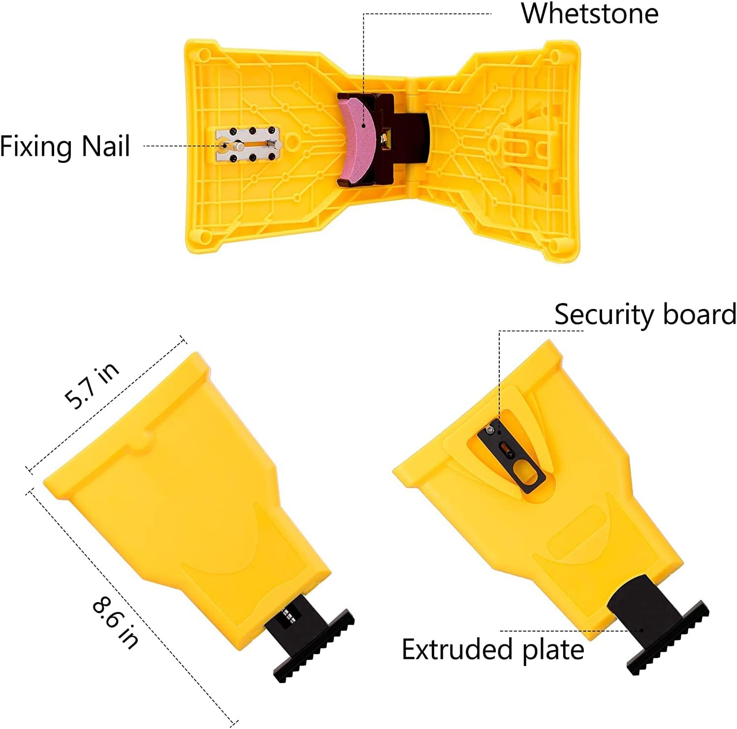 Precision Chainsaw Sharpener With Built-In Angle Guide For Optimal Cutting