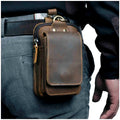 Men's Premium Leather Belt Bag With Adjustable Strap For Everyday Use