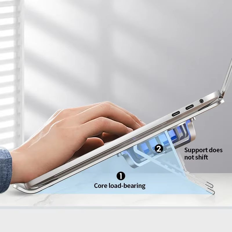 ProLift Height-Adjustable Laptop Stand With Dual Cooling Fans For Desk Use