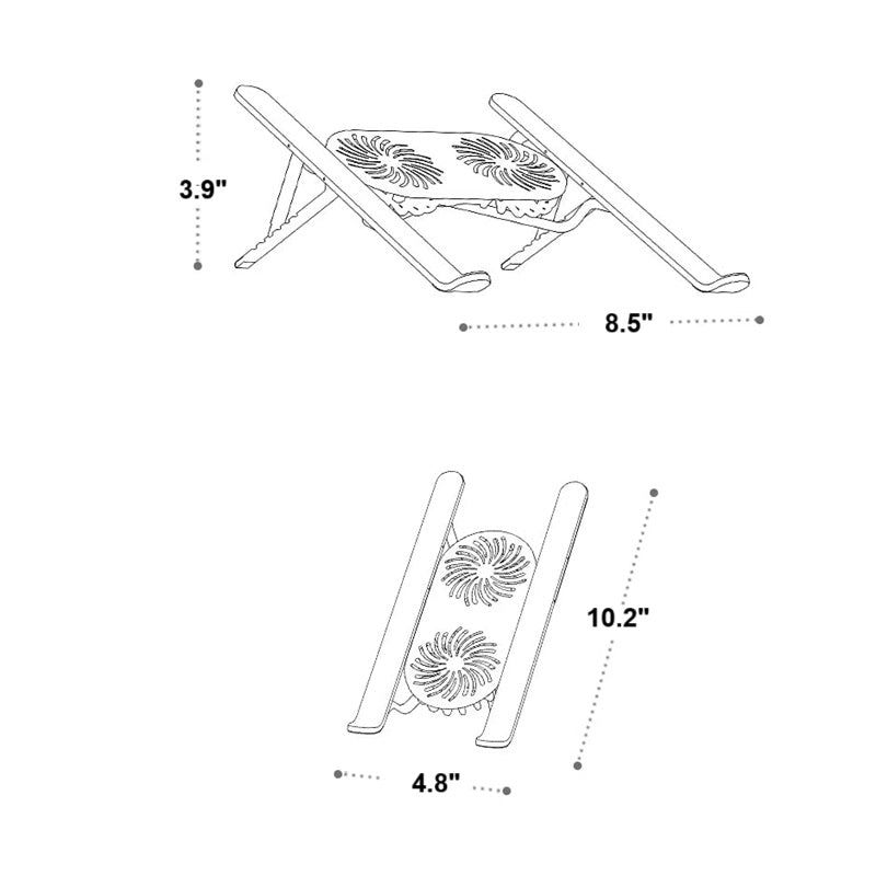 ProLift Height-Adjustable Laptop Stand With Dual Cooling Fans For Desk Use