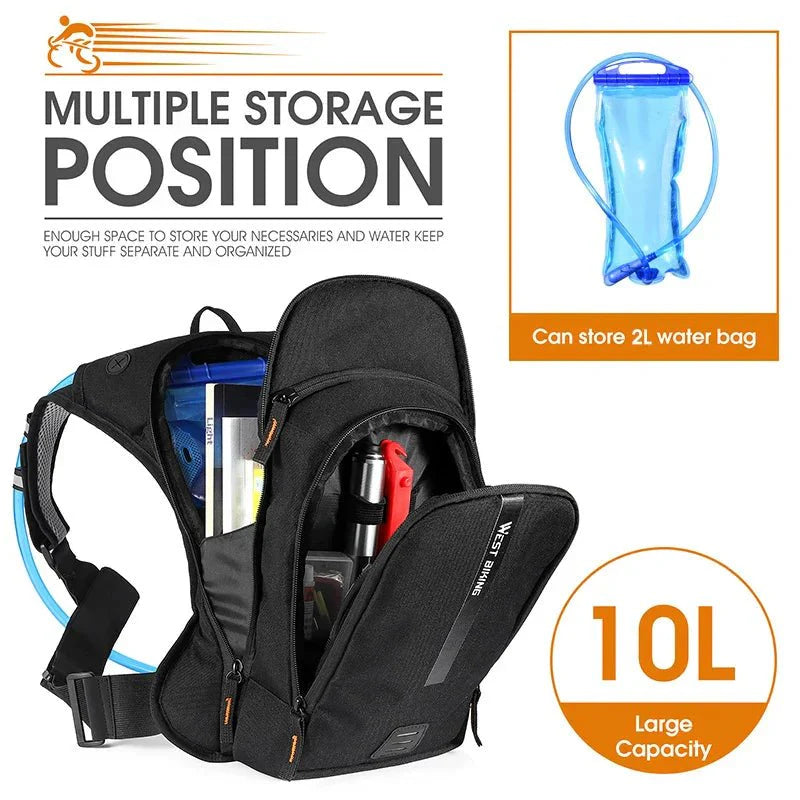 ProSport 10L Ultralight Cycling Pack With Hydration System For Comfort