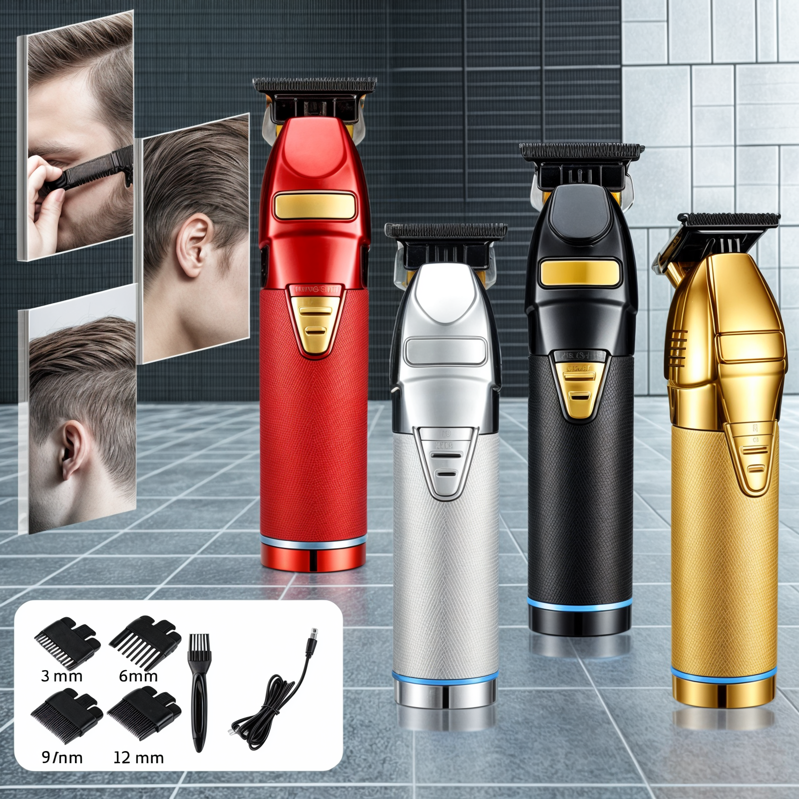 Professional Hair Clipper For Precise Home Grooming With Adjustable Guards