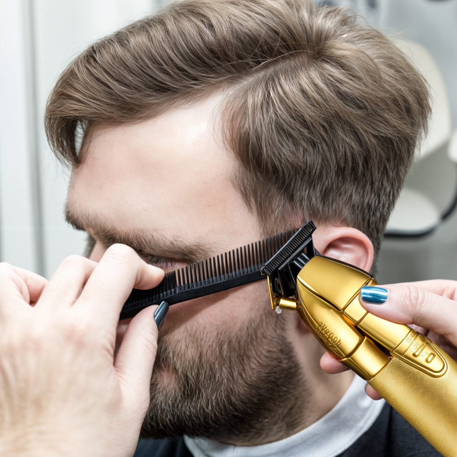 Professional Hair Clipper For Precise Home Grooming With Adjustable Guards