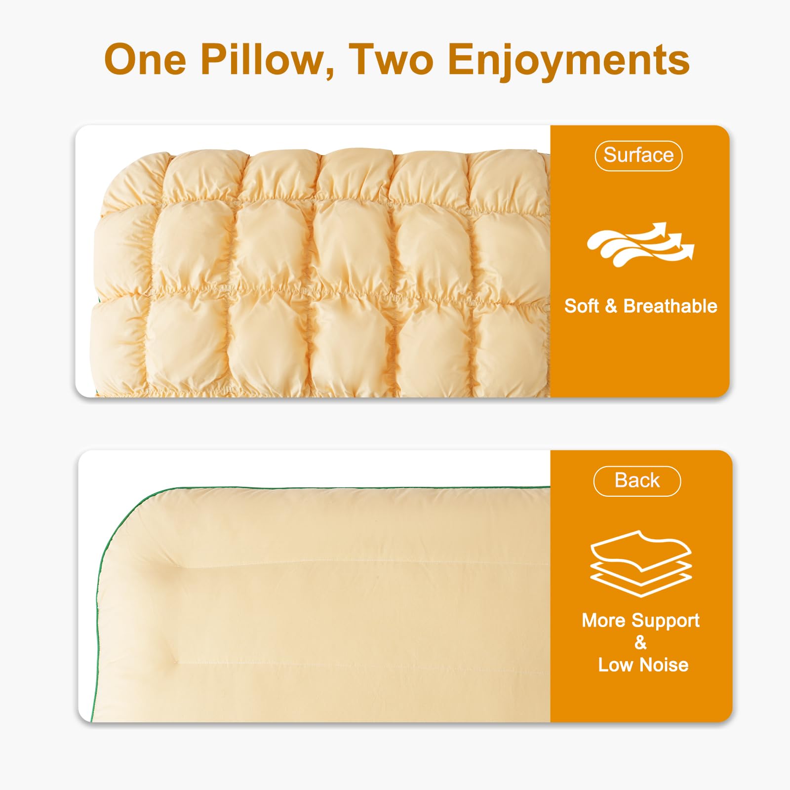 Puff Pillow Ergonomic Neck Support For Comfort And Plush Design