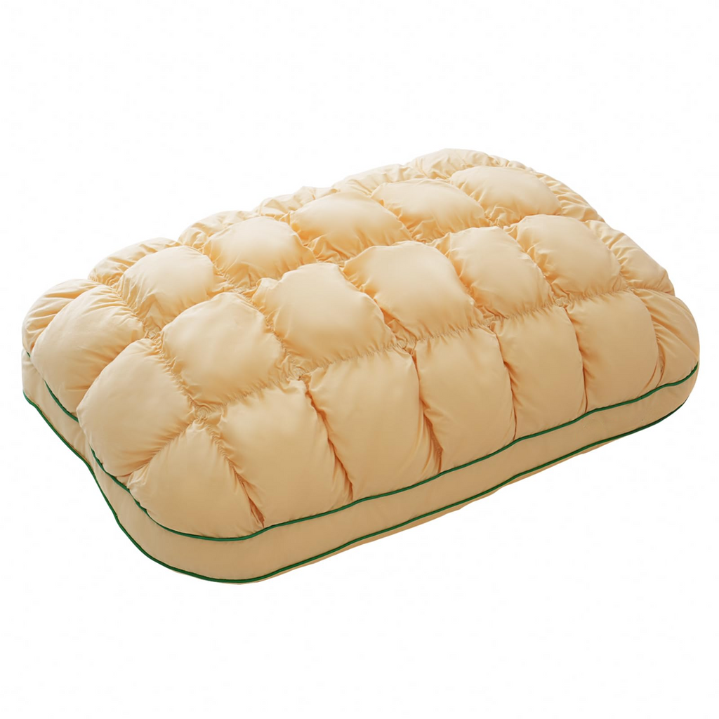 Puff Pillow Ergonomic Neck Support For Comfort And Plush Design