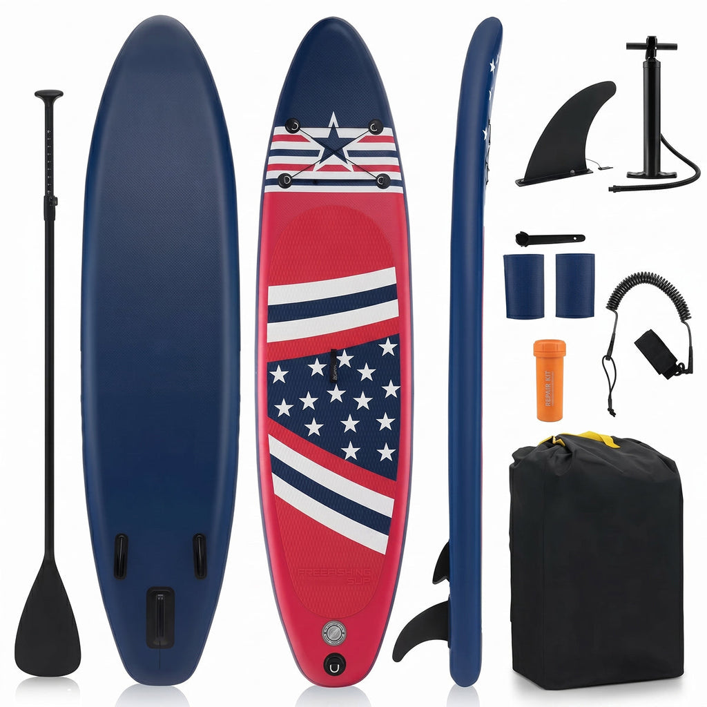 PuffoSUP Inflatable Stand Up Paddle Board With Easy Setup And Stable Ride
