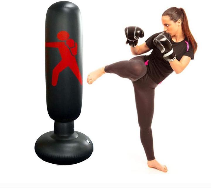 PunchPro Inflatable Boxing Bag With Stable Base For All Ages Fun Fitness