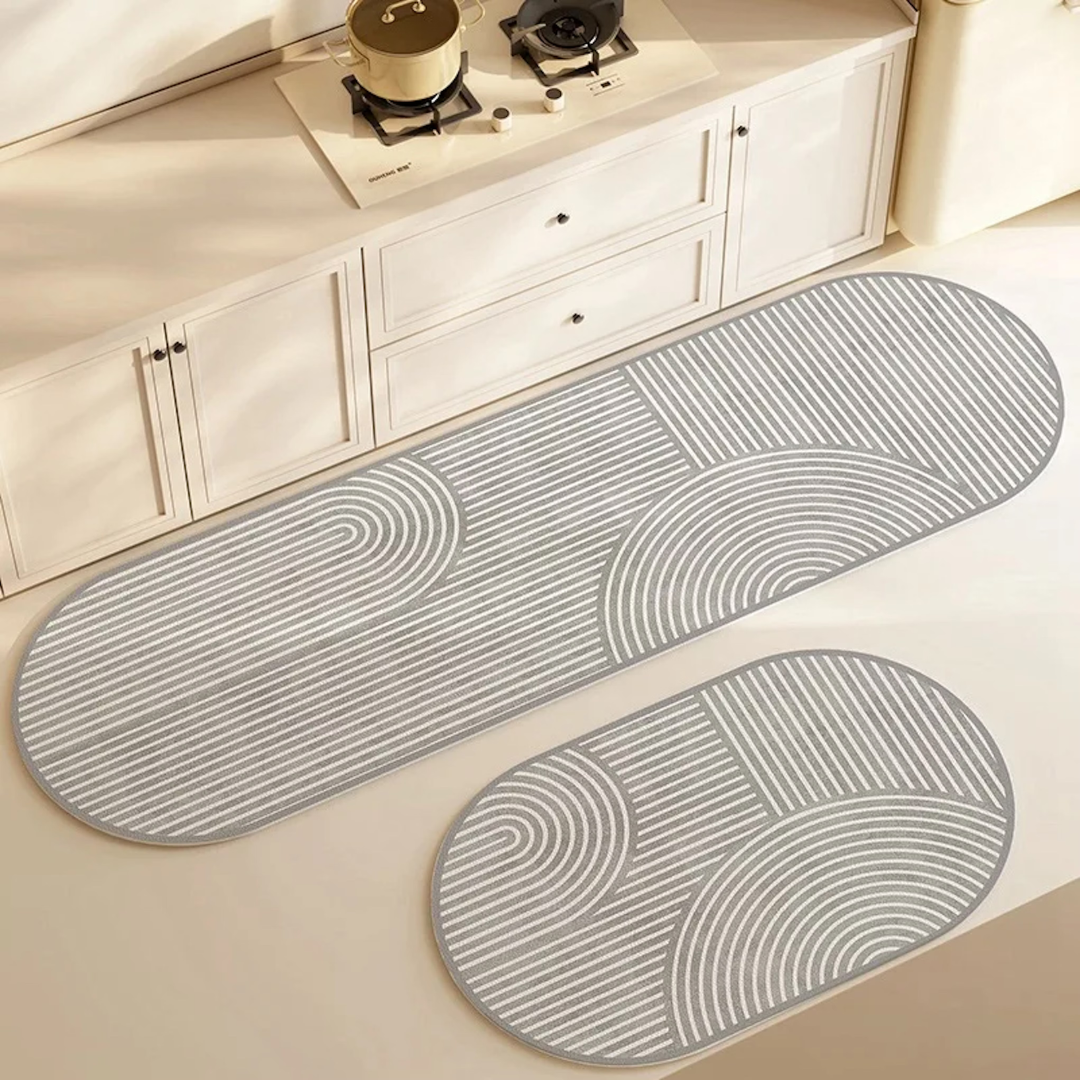 Quick-Dry Kitchen Mat With Absorbent Surface And Cushioned Comfort