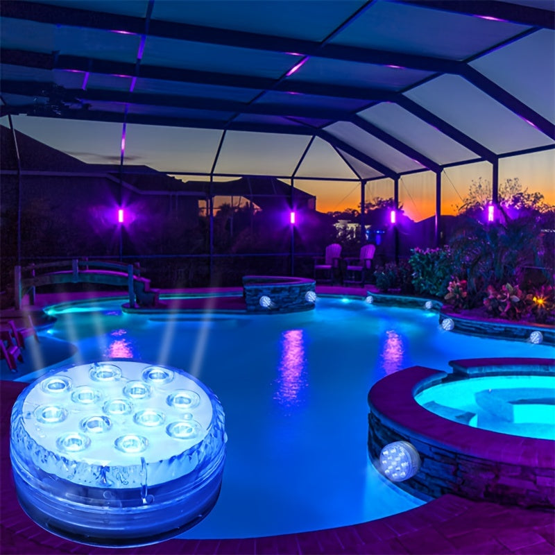 RGB Submersible Pool Lights Remote Control Included Waterproof Floating Illumination