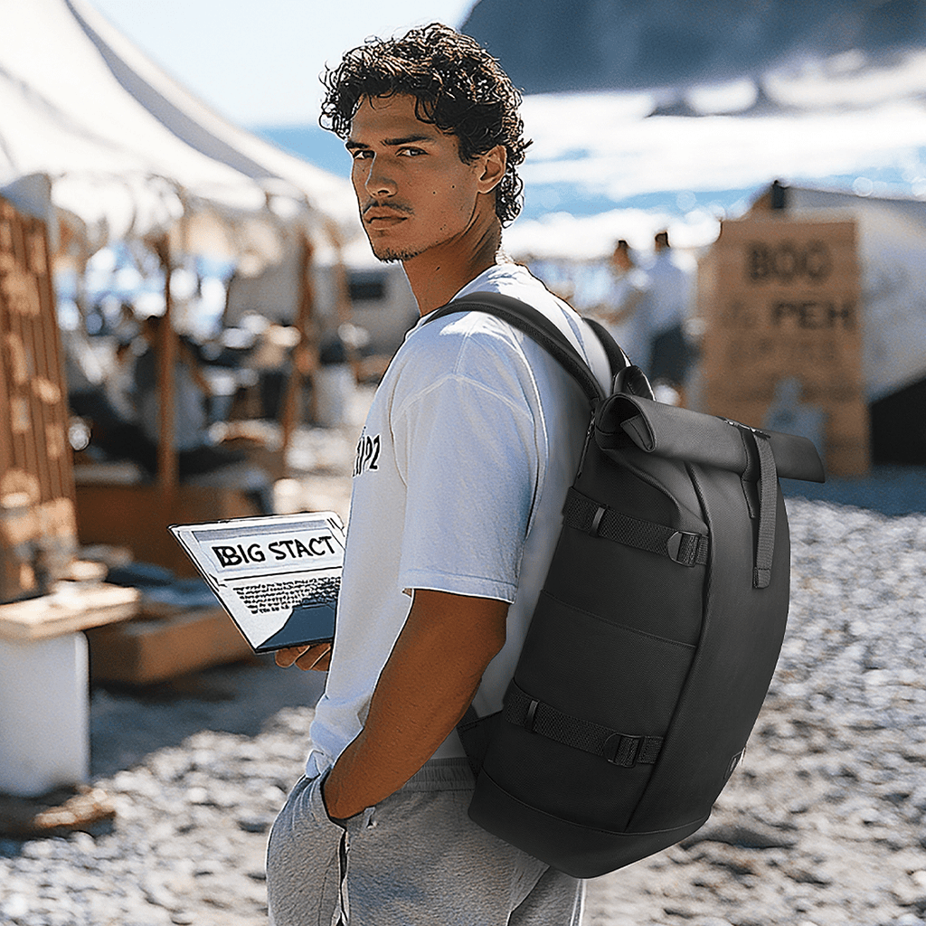 ROLLTRAIL Expandable Rolltop, 17-In Laptop Backpack With Waterproof Design And Anti-Theft
