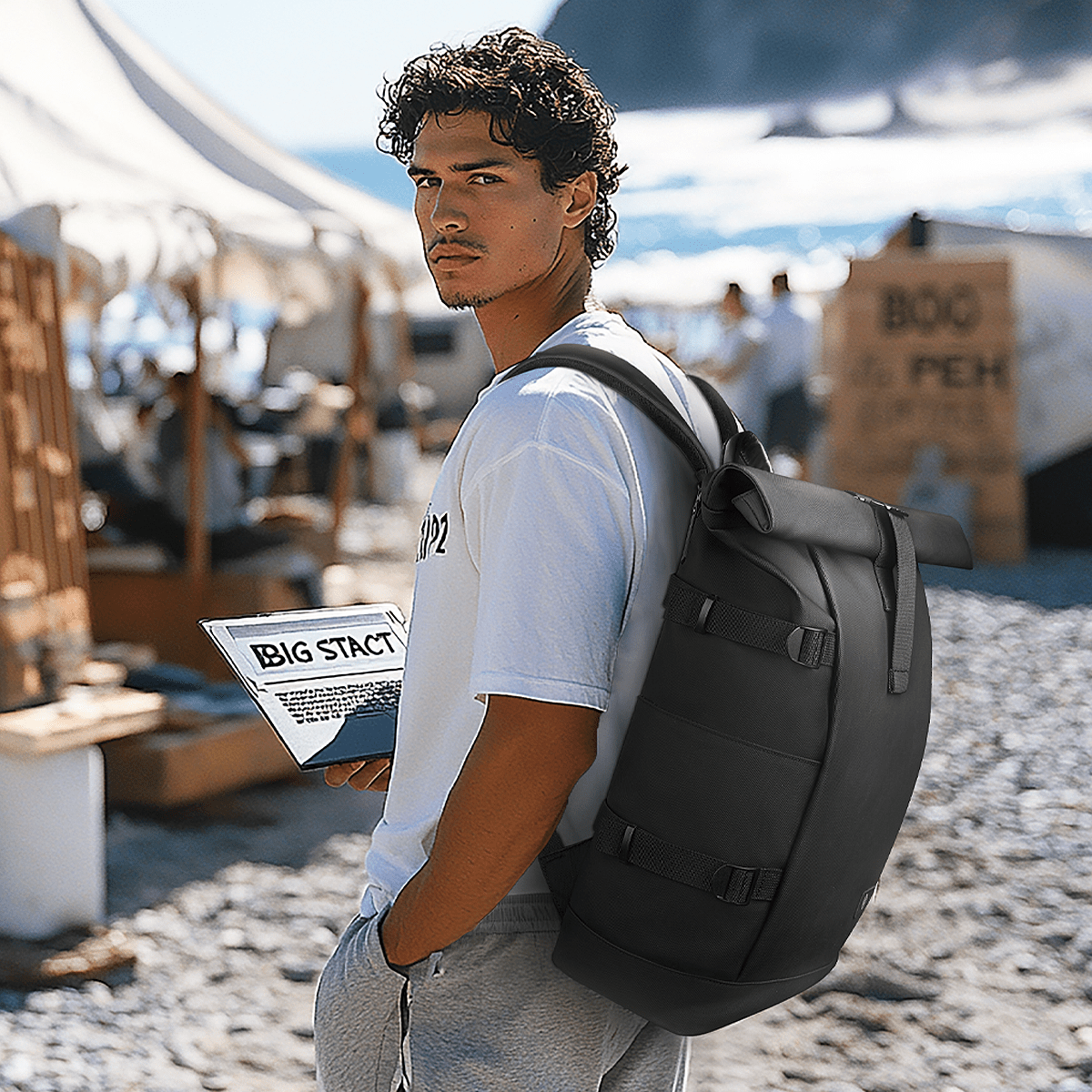 ROLLTRAIL Expandable Rolltop, 17-In Laptop Backpack With Waterproof Design And Anti-Theft