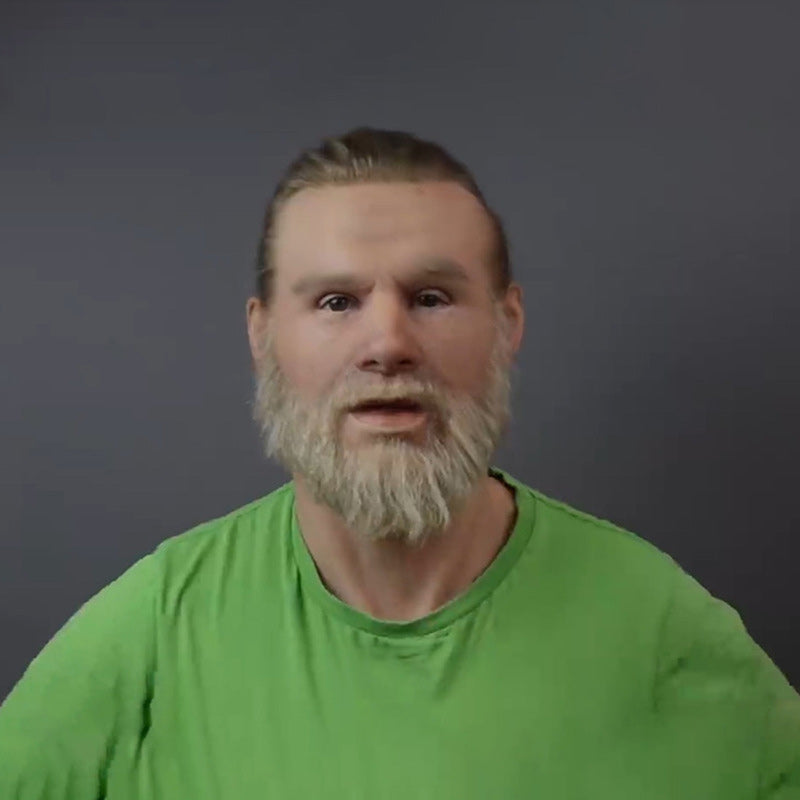 Old Man Mask With Realistic Latex Texture For Immersive Halloween Costumes