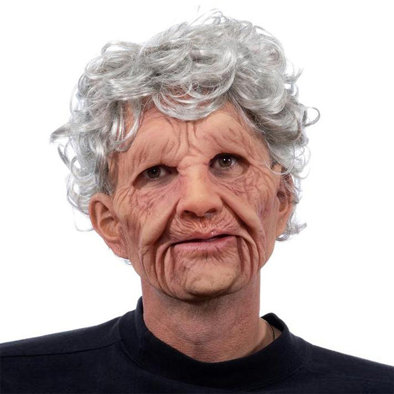 Old Man Mask With Realistic Latex Texture For Immersive Halloween Costumes