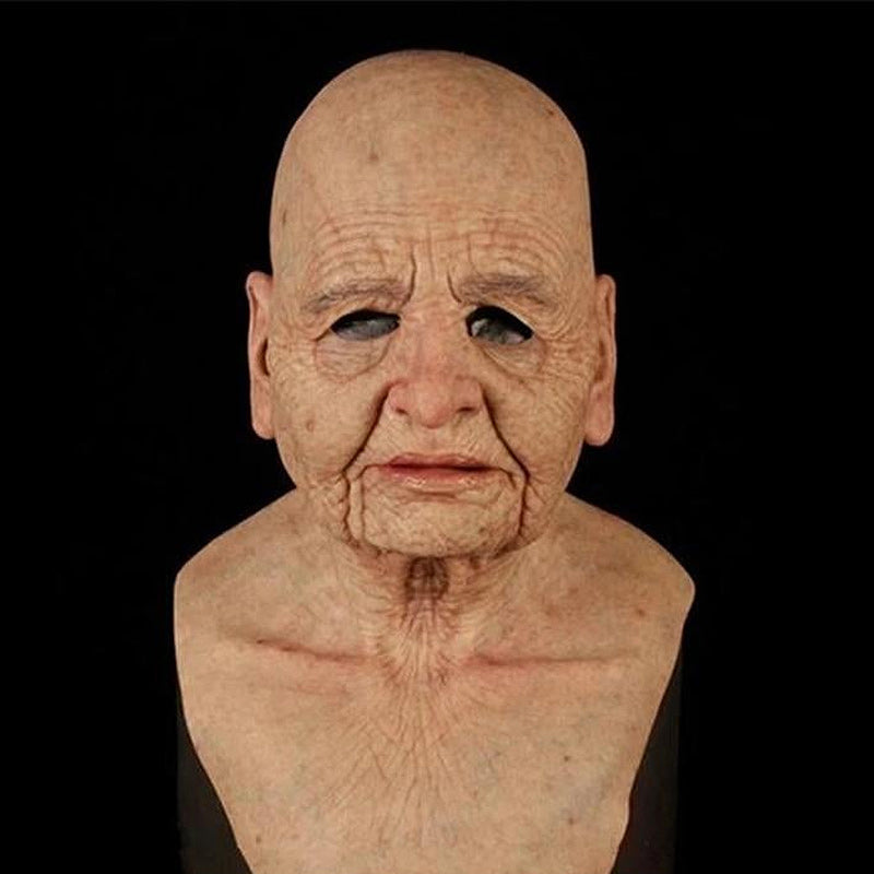 Old Man Mask With Realistic Latex Texture For Immersive Halloween Costumes