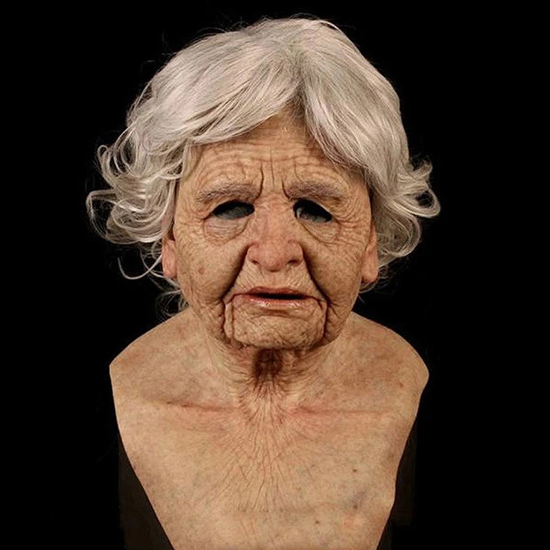 Old Man Mask With Realistic Latex Texture For Immersive Halloween Costumes