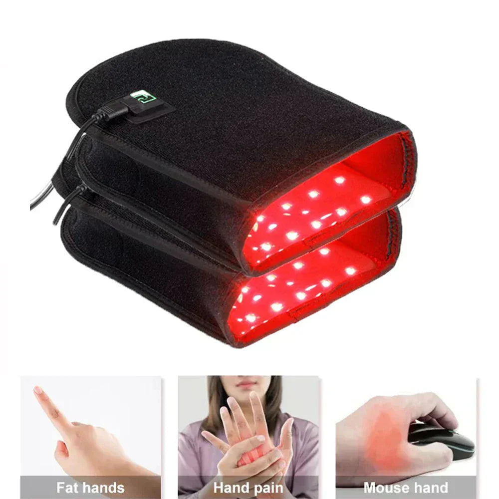 Red Light Glove For Hand Pain Relief With 360 Wraparound Design