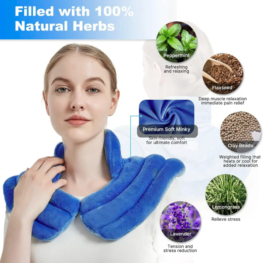 Relaxation Wrap Microwave Neck Warmer Pad With Weighted Comfort For Tension Relief