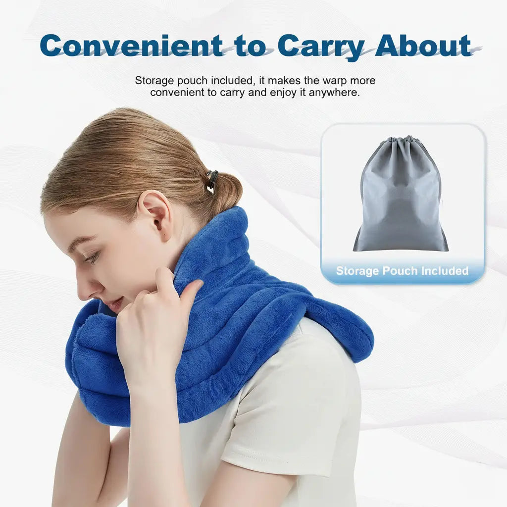 Relaxation Wrap Microwave Neck Warmer Pad With Weighted Comfort For Tension Relief