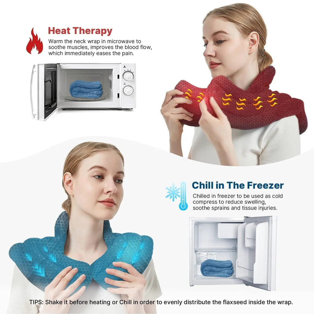 Relaxation Wrap Microwave Neck Warmer Pad With Weighted Comfort For Tension Relief