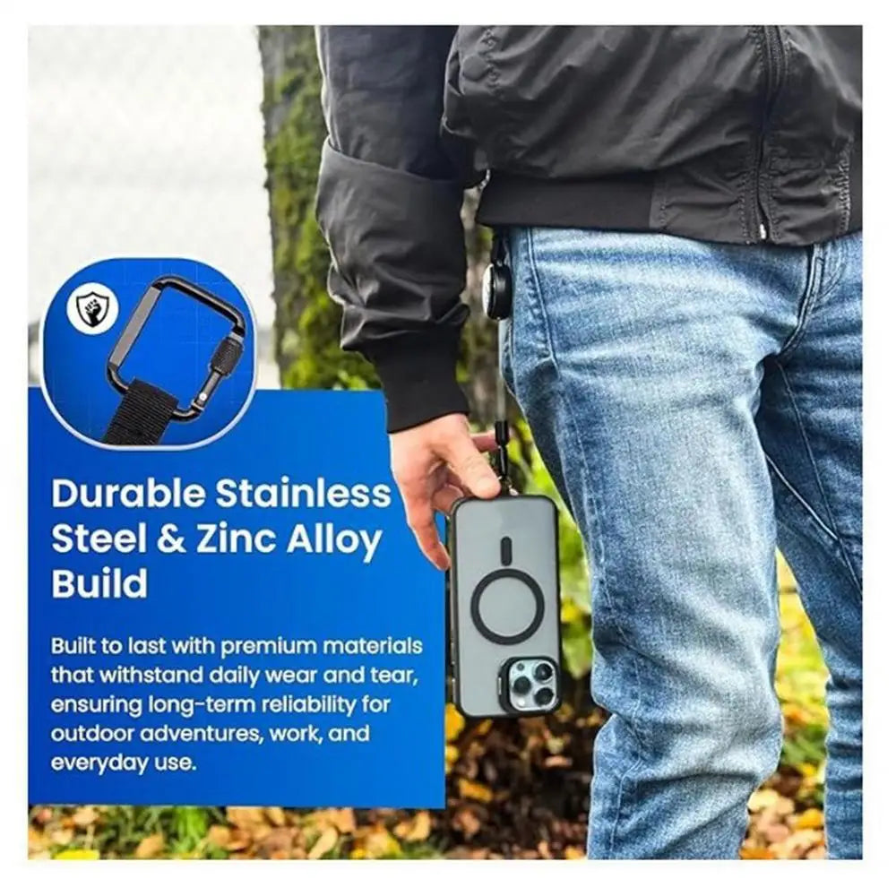Retractable Phone Holder With Belt Clip And Anti-Theft Design For Secure Access