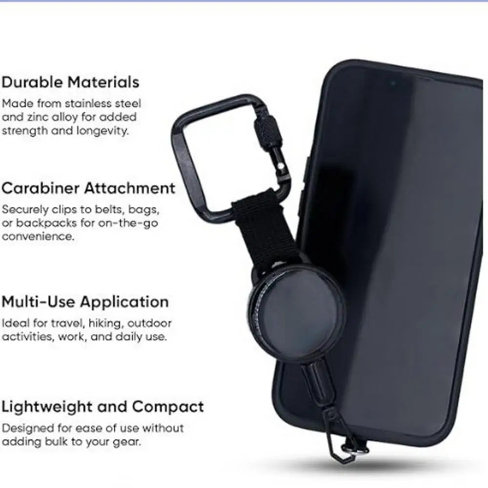 Retractable Phone Holder With Belt Clip And Anti-Theft Design For Secure Access