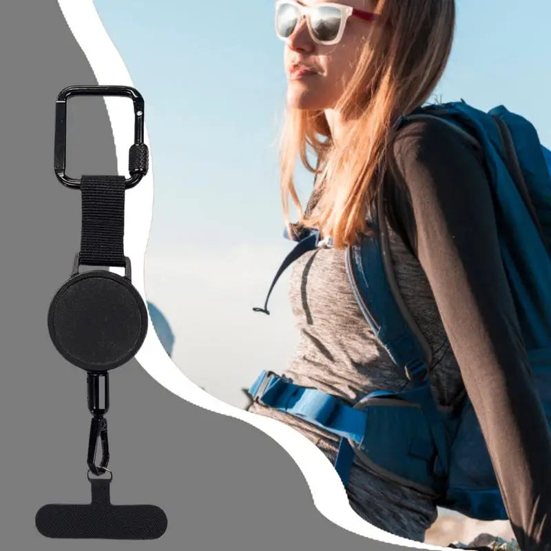 Retractable Phone Holder With Belt Clip And Anti-Theft Design For Secure Access