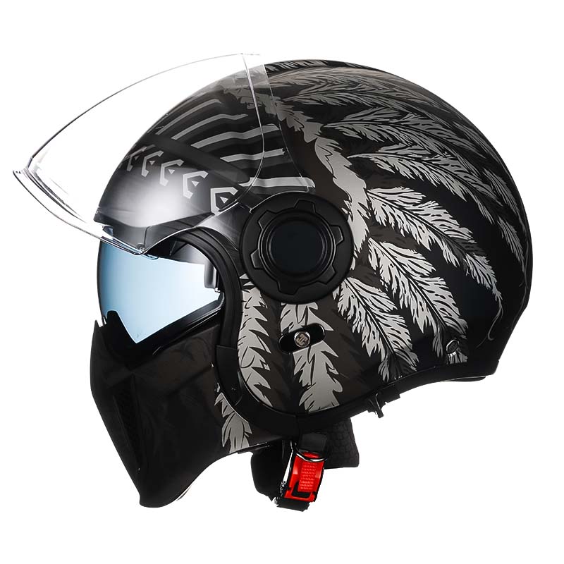 Retro Modular Helmet With Removable Chin Guard, DOT And ECE Certified