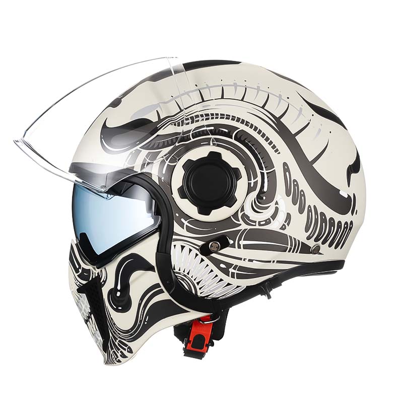 Retro Modular Helmet With Removable Chin Guard, DOT And ECE Certified
