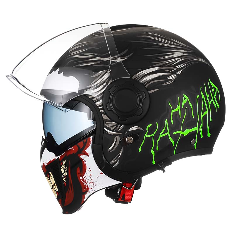 Retro Modular Helmet With Removable Chin Guard, DOT And ECE Certified