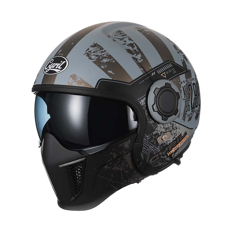 Retro Modular Helmet With Removable Chin Guard, DOT And ECE Certified