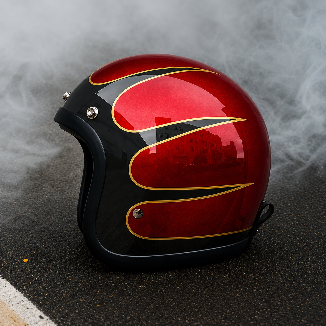 Retro Style Helmet With DOT And ECE Certification For Modern Riders