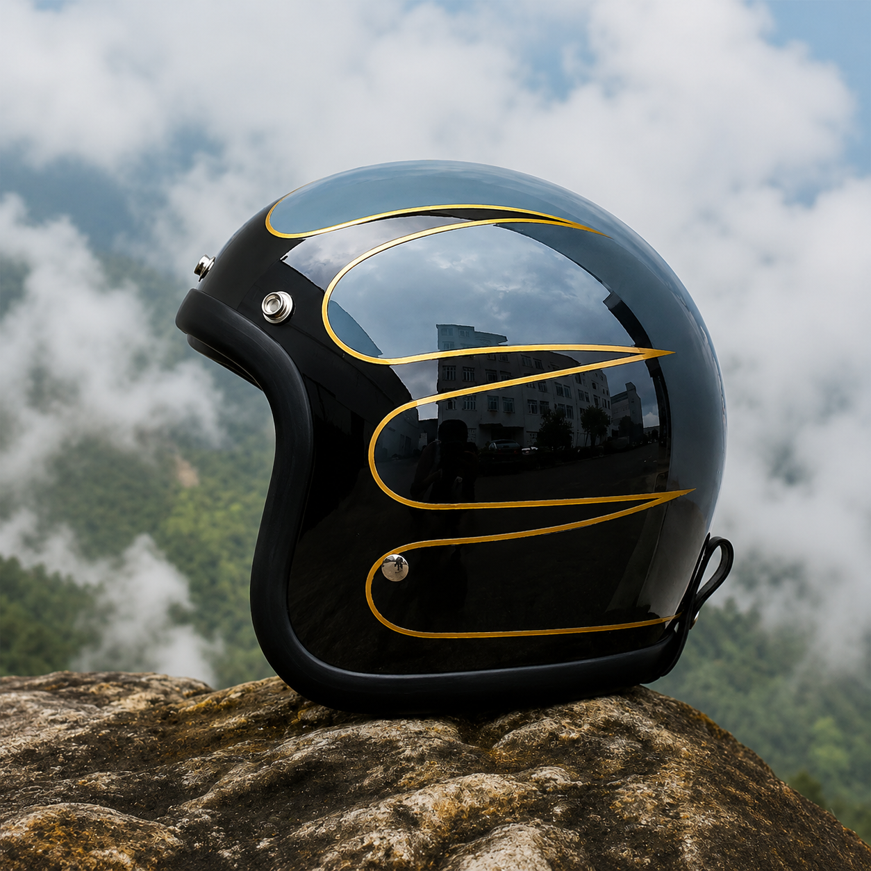 Retro Style Helmet With DOT And ECE Certification For Modern Riders