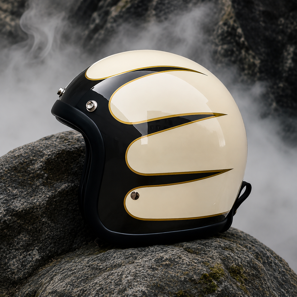 Retro Style Helmet With DOT And ECE Certification For Modern Riders