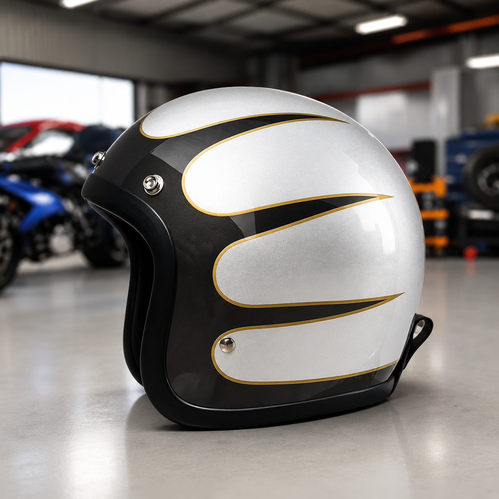 Retro Style Helmet With DOT And ECE Certification For Modern Riders