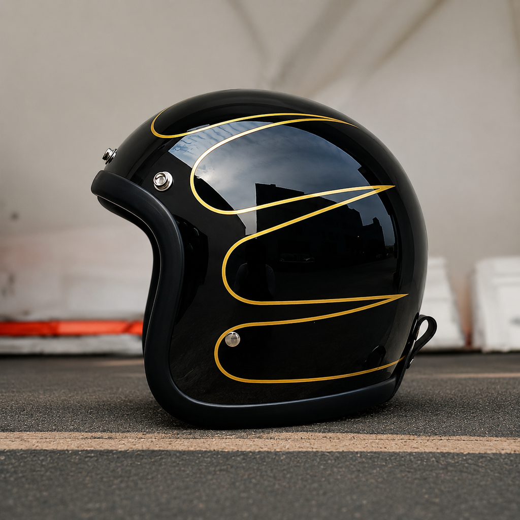 Retro Style Helmet With DOT And ECE Certification For Modern Riders