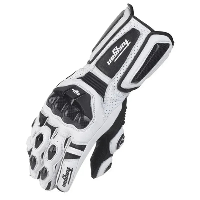 RidePro Carbon Leather Gloves Carbon Fiber Protection Waterproof Touchscreen Compatible