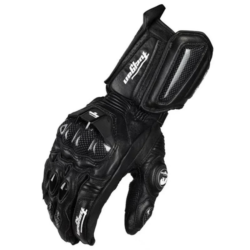 RidePro Carbon Leather Gloves Carbon Fiber Protection Waterproof Touchscreen Compatible