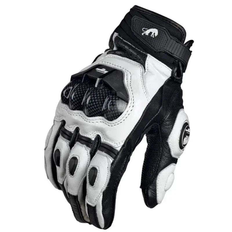 RidePro Carbon Leather Gloves Carbon Fiber Protection Waterproof Touchscreen Compatible