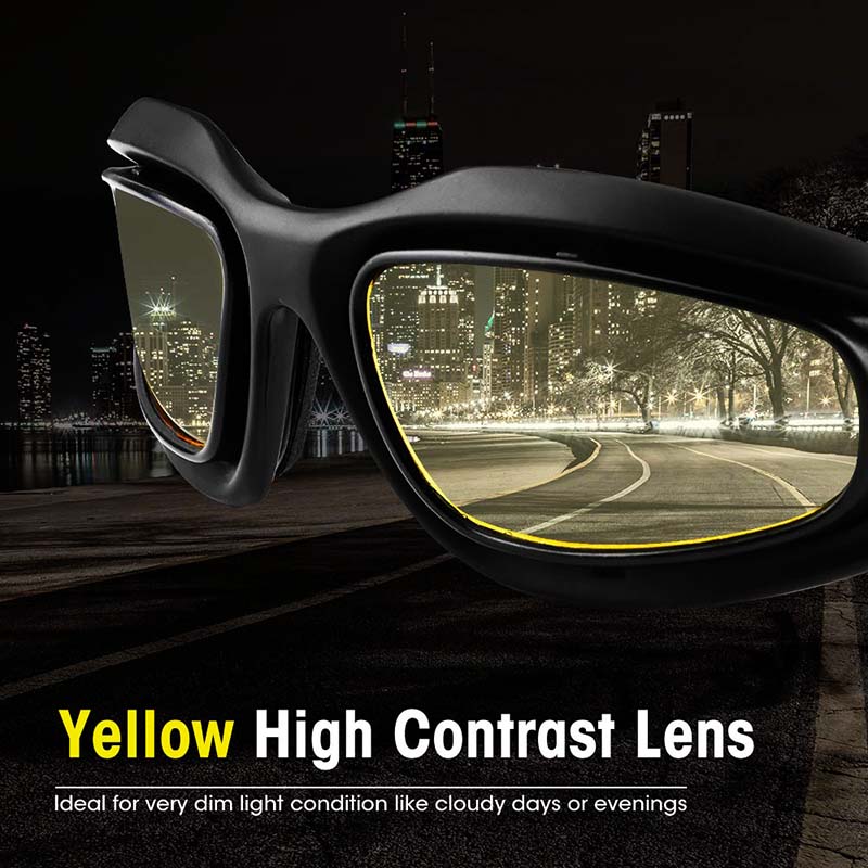Rider's Choice Polarized UV400 Motorcycle Sunglasses With Secure Fit