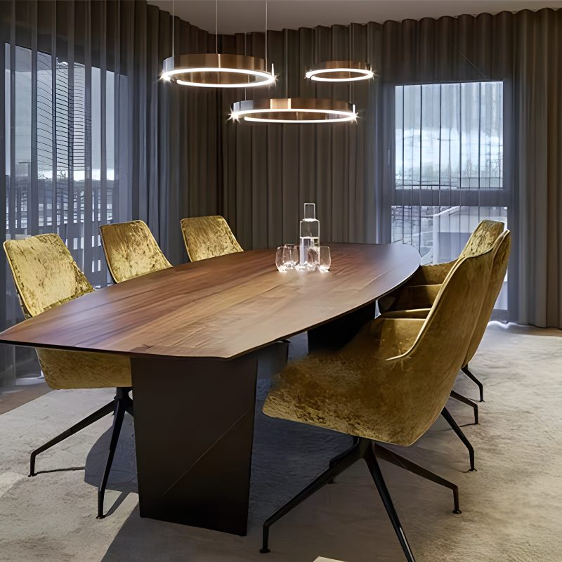 Sleek Circular LED Ring Chandelier For Living Room Decor