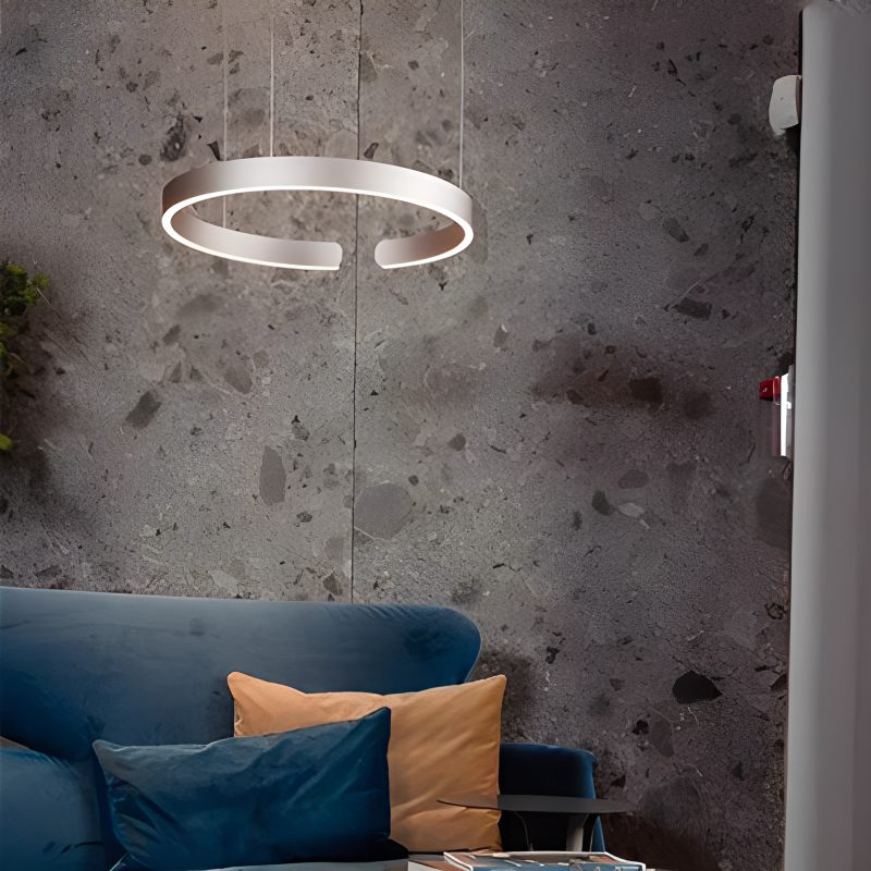 Sleek Circular LED Ring Chandelier For Living Room Decor