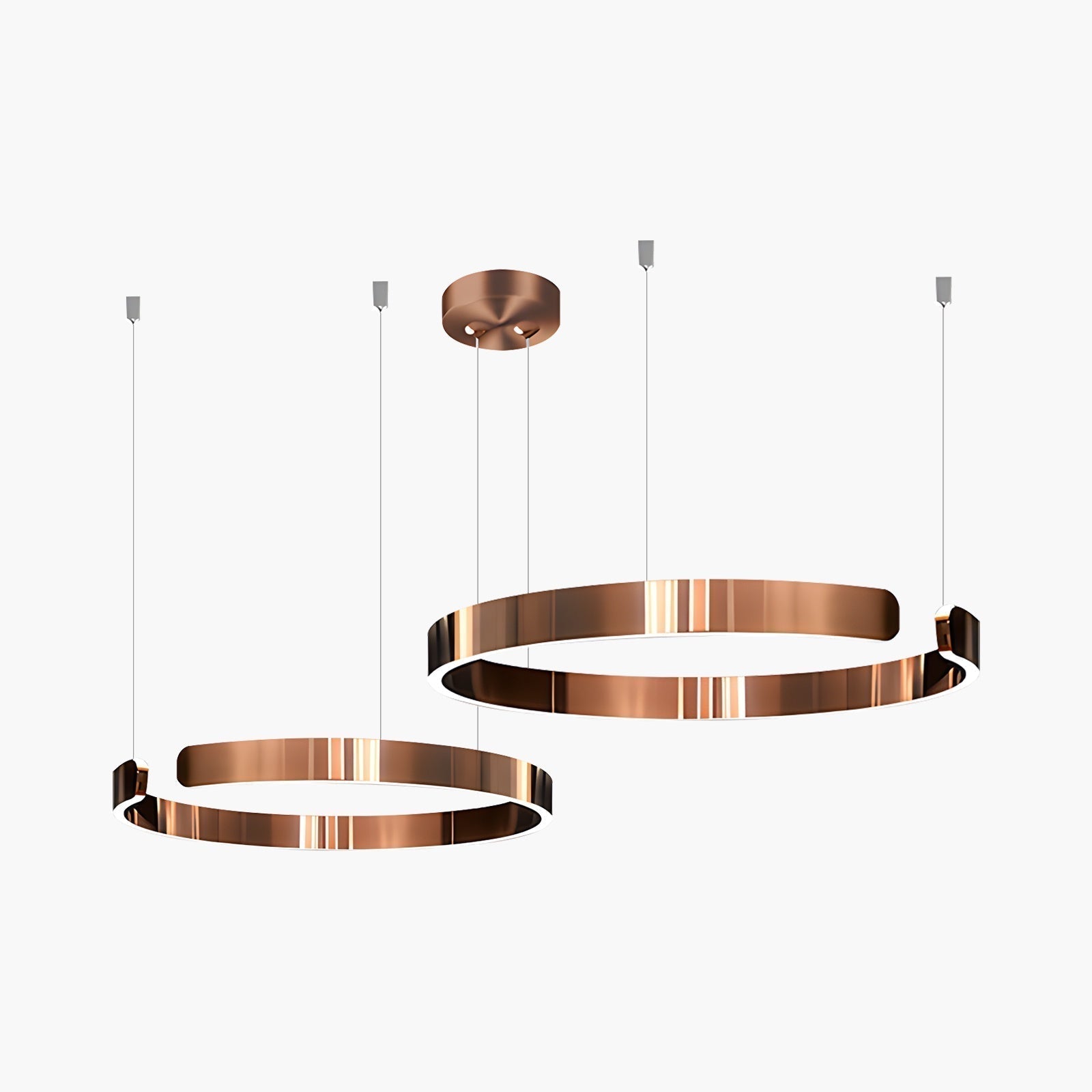 Sleek Circular LED Ring Chandelier For Living Room Decor