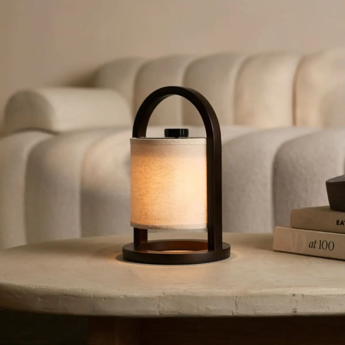 LumaOak Table Lamp LED, Cordless, Three Modes, 100-Hour Battery For Elegant Homes