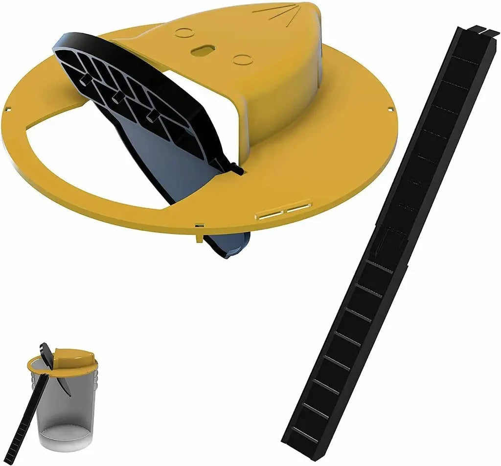 Rodent Control Bucket Trap With Flip Lid And Sanitary Disposal