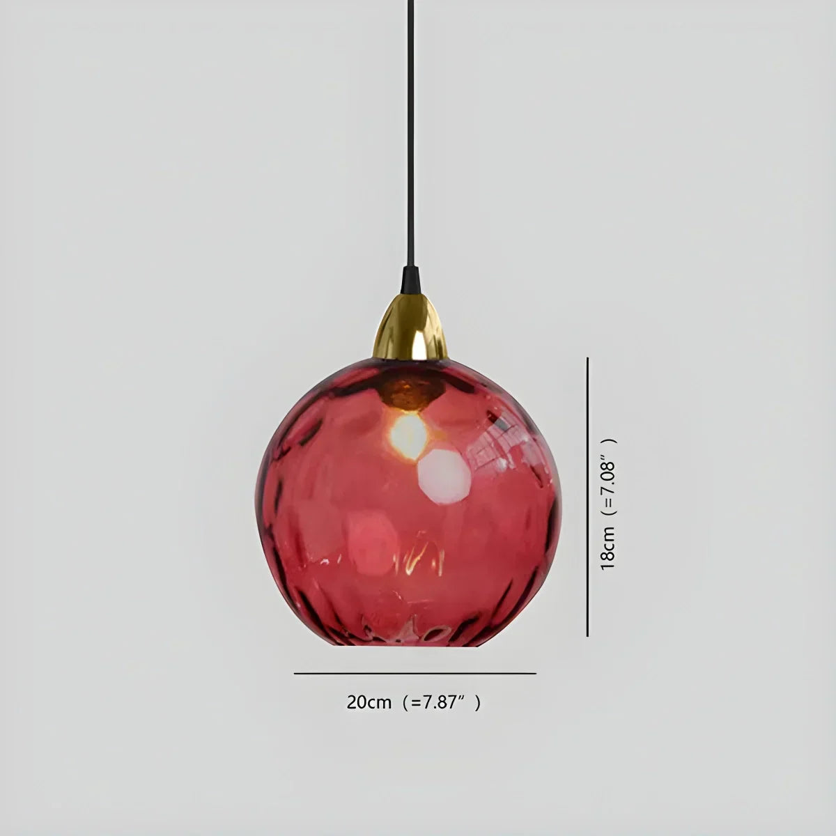 Vivid Glass Orb Pendant Light In Living Room Ceiling
