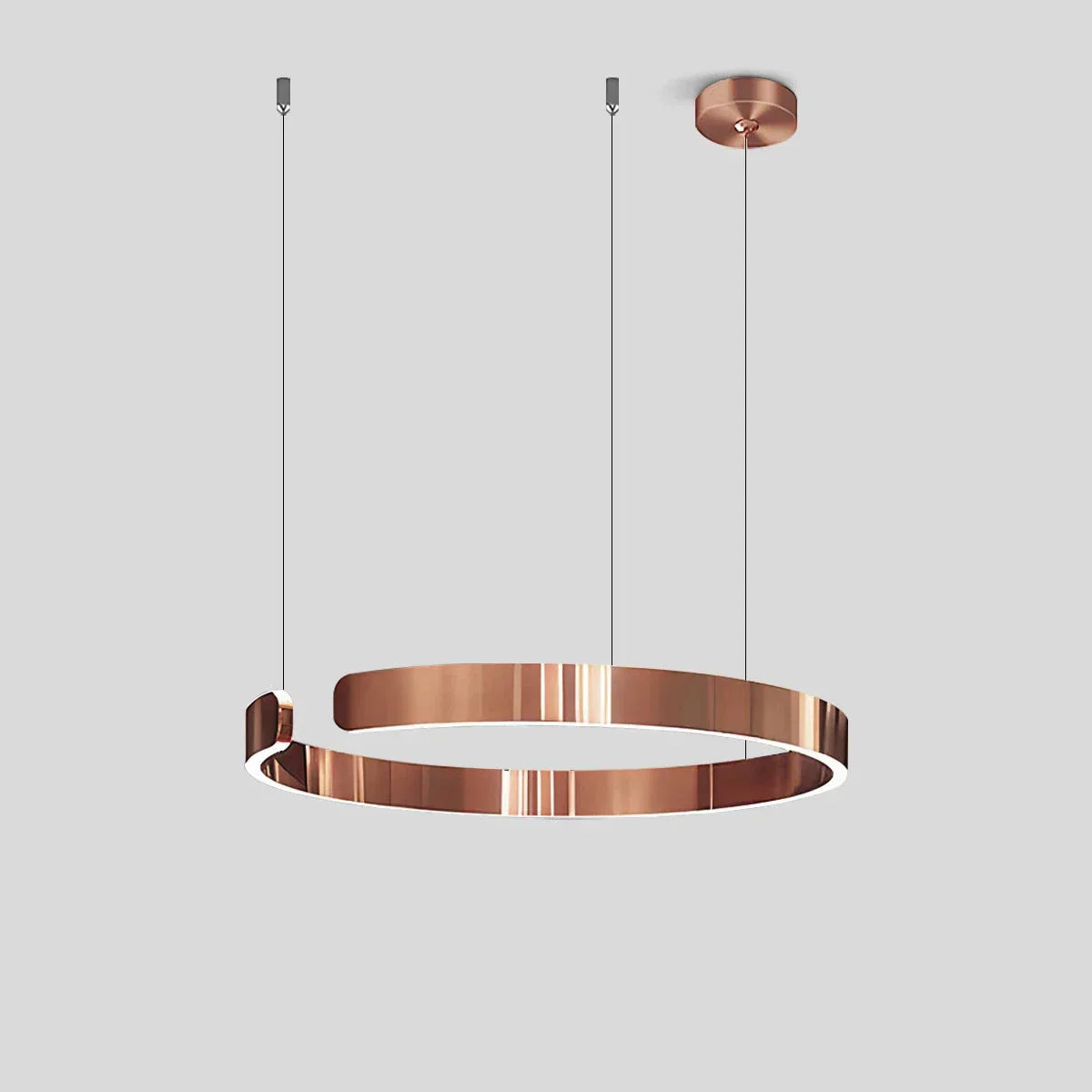 Sleek Circular LED Ring Chandelier For Living Room Decor