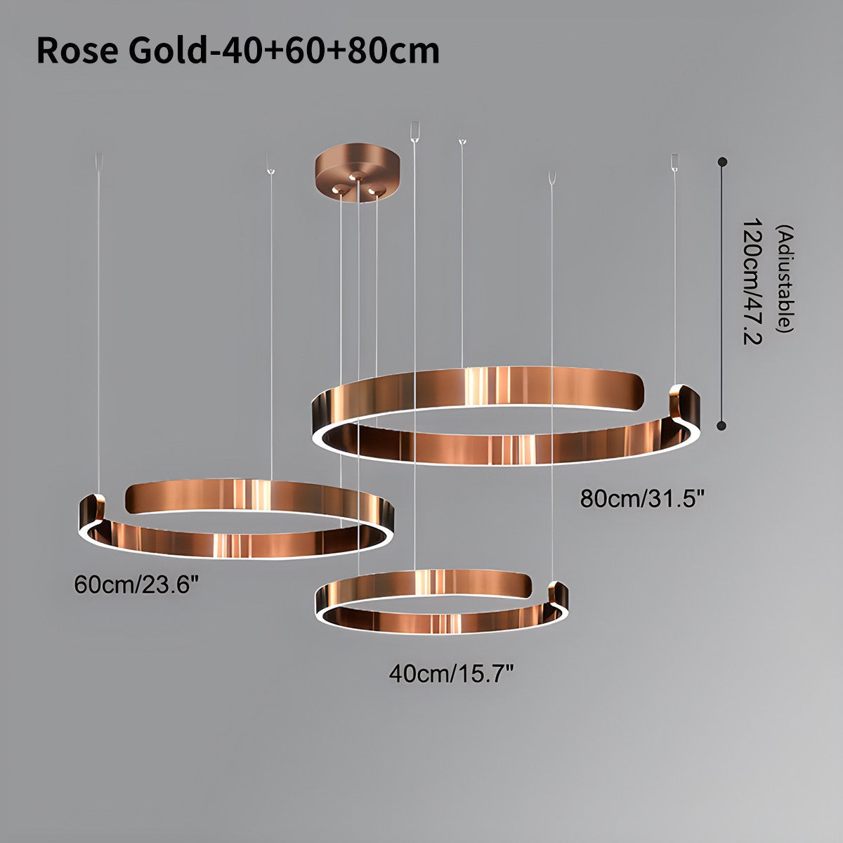 Sleek Circular LED Ring Chandelier For Living Room Decor