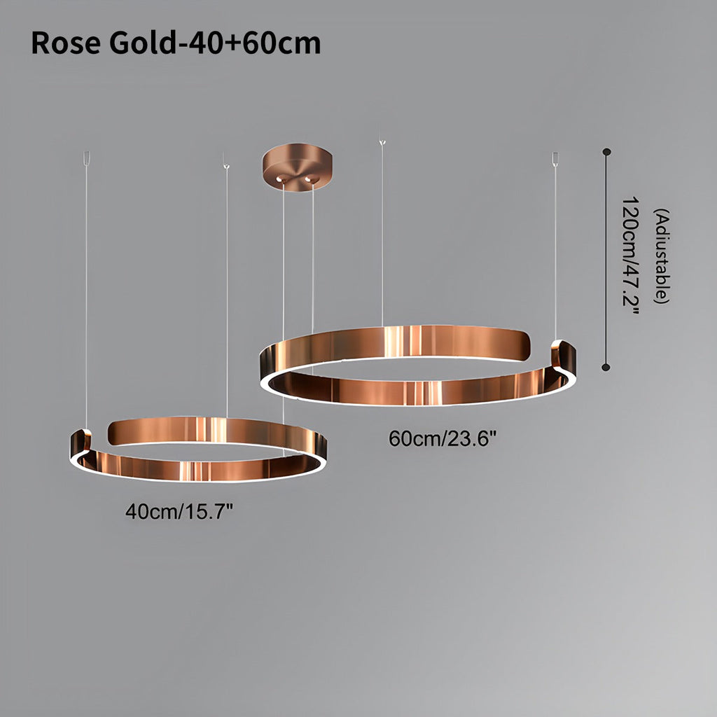 Sleek Circular LED Ring Chandelier For Living Room Decor