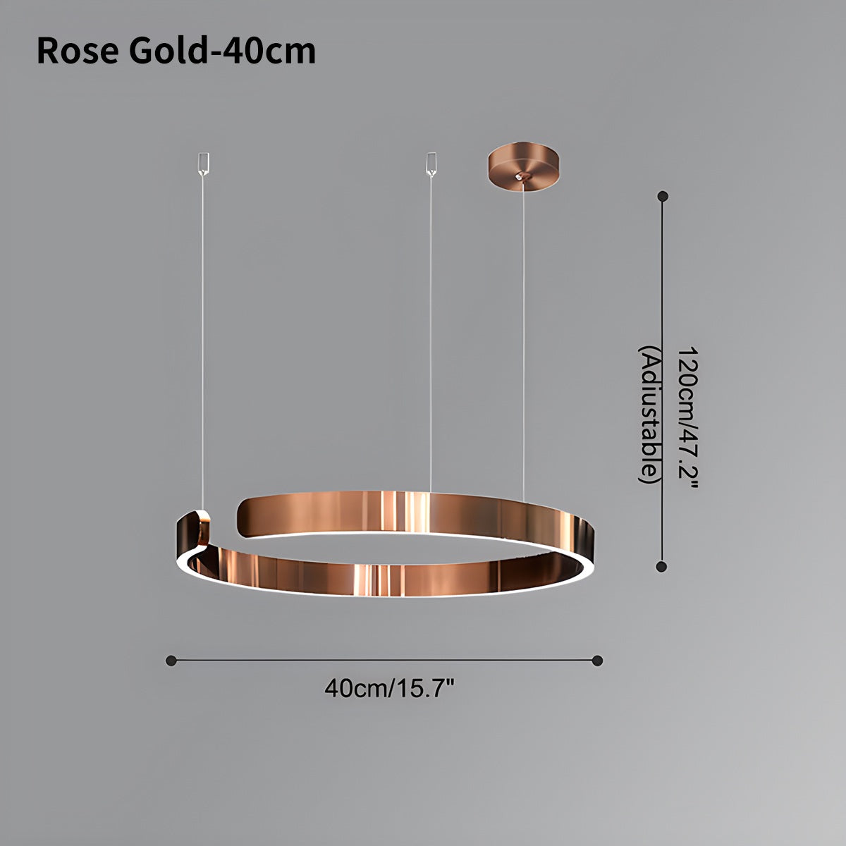 Sleek Circular LED Ring Chandelier For Living Room Decor